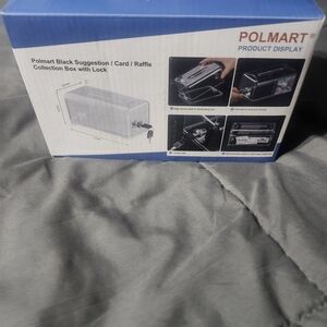 Polmart Black Suggestion Box with Lock